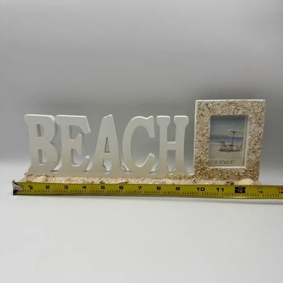 BEACH Themed Picture Frame Sand and Shell Finish 2.5 x 3.5 Inch Photo Frame NWT - Picture 10 of 11